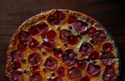Coffee and pizza